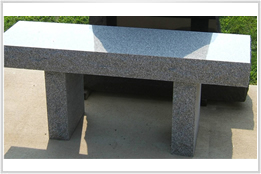 Gray Granite Memorial Bench