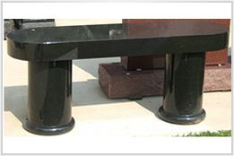 Black Granite Memorial Bench