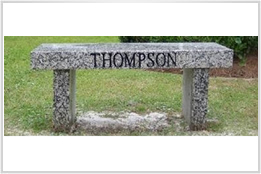 Pink Pearl Granite Memorial Bench