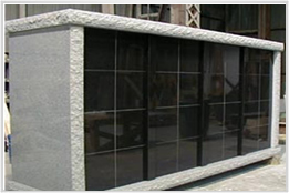 Gray Granite with Black Doors